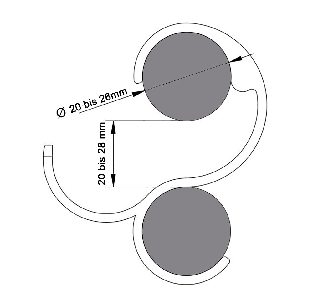 Haken für Rundheizkörper 6er Set